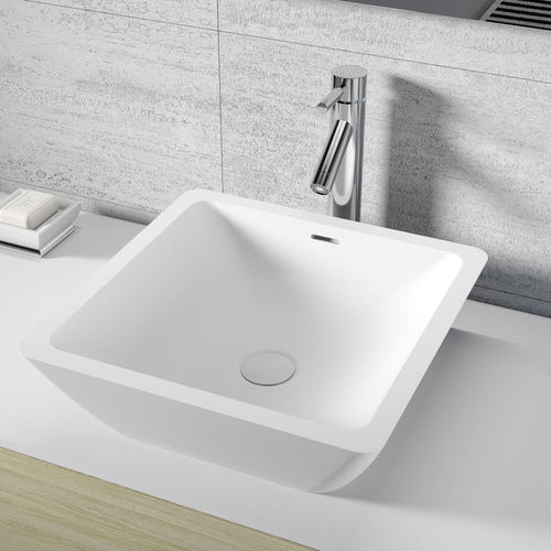 Настольная раковина - AVELLA - RIHO - из Solid Surface / квадратная / современная