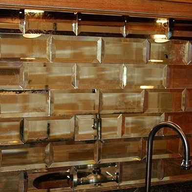 Прямоугольный стеклоблок - MIRRORUNIQUE - Aag-glass - зеркальный / настенный