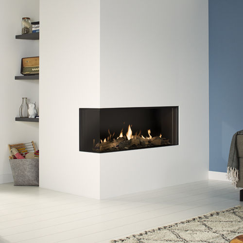 Газовая закрытая топка - DRU - Global 120 BF - DRU - угловая / из стали / из стекла