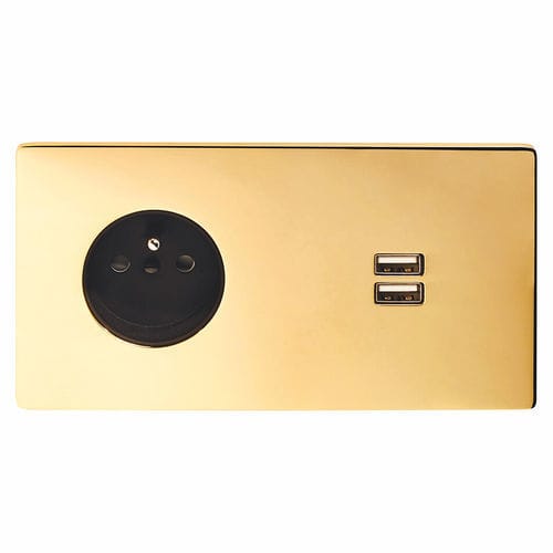 Розетка тока - M  - MOD ELEC - USB / двойная / настенная