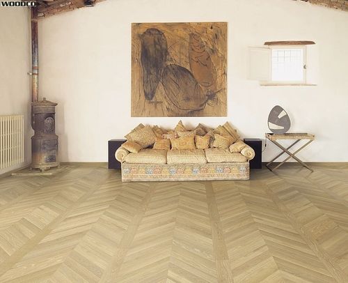 Паркет из паркетной доски - DREAMLIFE - SPINA UNGHERESE: ROVERE DECAPE - Woodco - из дуба / очищенный / приклеиваемый