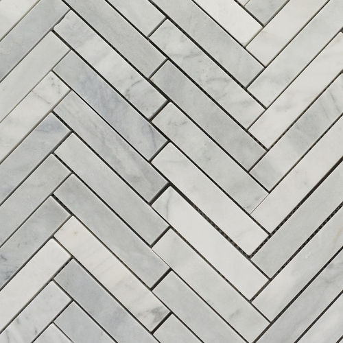 Мозаика из мрамора - SPINA PICCOLA BIANCO T 7,5 x 2 x 1 - PIETRE DI RAPOLANO PDR SRL - глянцевая / для кухни / для ванной комнаты