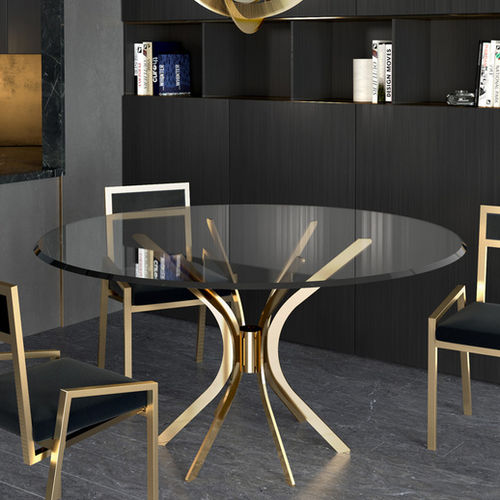 Современный стол - HARING - Ccastro Lighting - из латуни / с основанием из латуни / круглый