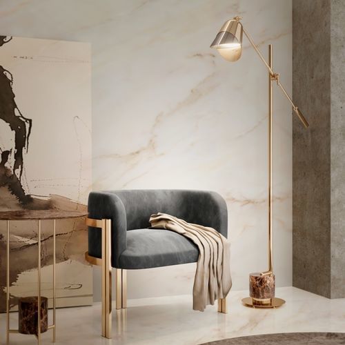 Напольная лампа - SAVOYE - Ccastro Lighting - из латуни / современная / проводная
