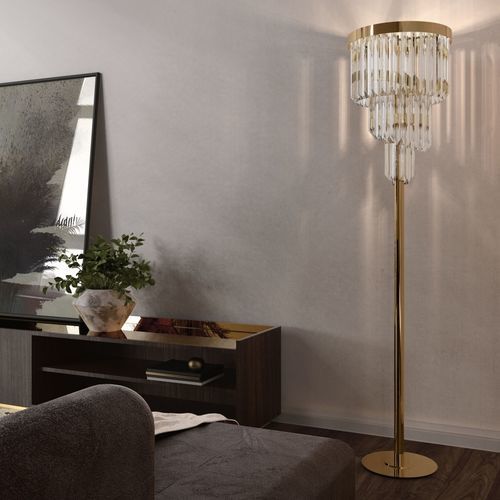 Напольная лампа - ROYAL - Ccastro Lighting - из позолоченной латуни / из кристалла / классическая