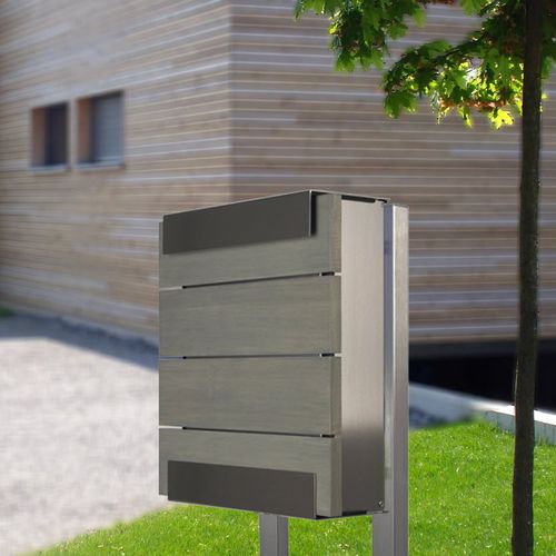 Настенный почтовый ящик - GLASNOST.WOOD.GREY - keilbach design and products - на ножке / индивидуальный