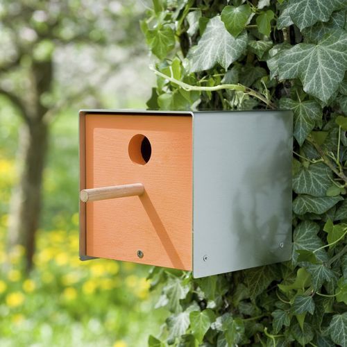 Скворечник из дерева - twitter.orange - keilbach design and products - из нержавеющей стали / подвесной / настенный