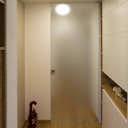 Система скольжения из алюминия - DRYWALL - GFS Italian Innovative Glass Fixing - для стеклянной двери / со встроенным амортизатором / скрытые бегунки