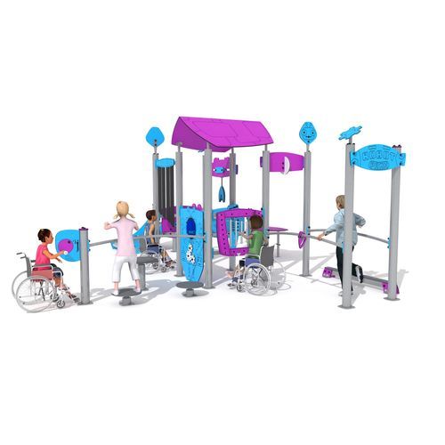Игровая конструкция для лиц с ограниченными возможностями - R4281 - Industrias Agapito - для игровой площадки / из нержавеющей стали / из ПЭНД