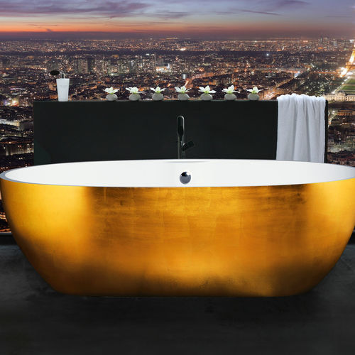 Овальная ванна - STONE ONE GOLDLINE  - AQUAdesign - отдельностоящая / из композита / белая