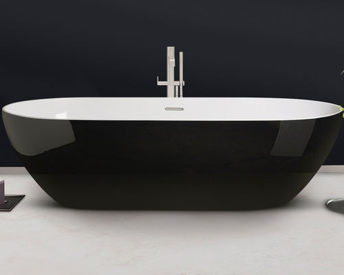 Овальная ванна - ACCESS 33 BLACK & WHITE - AQUAdesign - отдельностоящая / из композита / из акрила