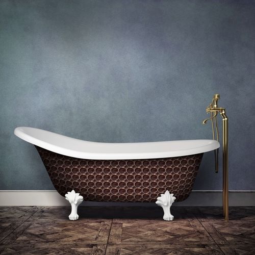 Овальная ванна - RETRO HERITAGE - AQUAdesign - на ножках / из композита / белая