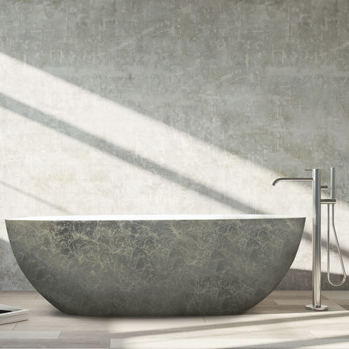 Овальная ванна - STONE EVO - AQUAdesign - отдельностоящая / для жилых зданий / из CristalPlant®