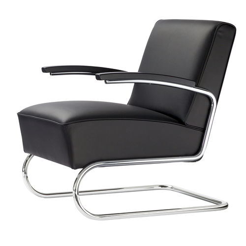 Современное кресло - S 411 - THONET - из ткани / из кожи / из воловьей кожи