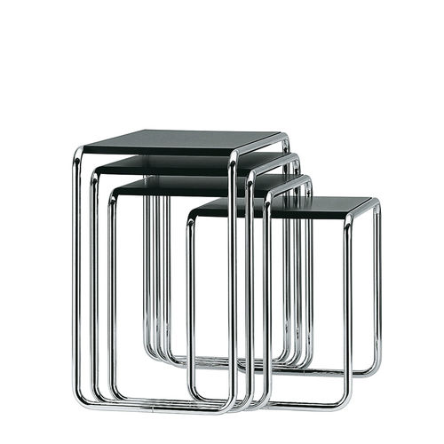 Стол Жигонь дизайн Баухаус - B 9 - THONET - из дерева / из стекла / с основанием из хромированной стали