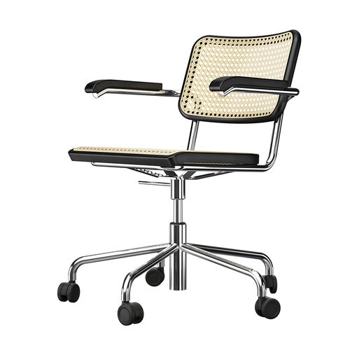 Современный стул для офиса - S 64 VDR - THONET - для интерьера / из сетки / из кожи