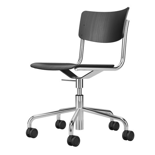 Классический стул для офиса - S 43 DR - THONET - для интерьера / из дерева / с основанием из стали