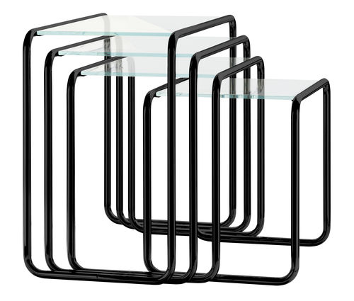 Стол Жигонь дизайн Баухаус - ALL SEASONS: B 9 - THONET - из дерева / из стекла / из стали, покрытой порошком