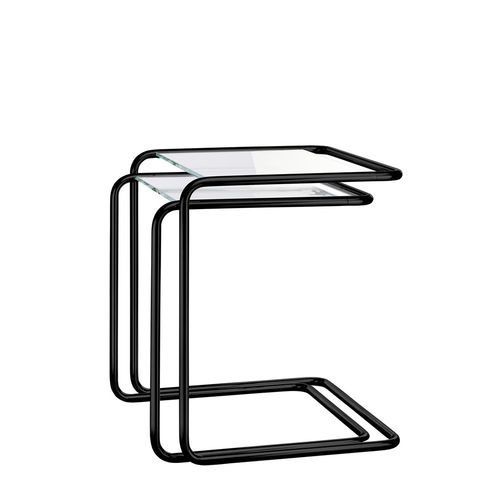 Современный вспомогательный столик - ALL SEASONS: B 97 - THONET - из стекла / из стали, покрытой порошком / с основанием из стали