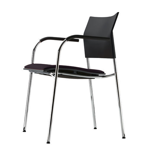 Современный стул для посетителей - S 360 - THONET - для интерьера / из стали / из хромированного металла