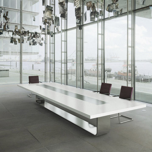 Современный стол для конференций - S 8000 - THONET - из бука / из нержавеющей стали / с основанием из стали