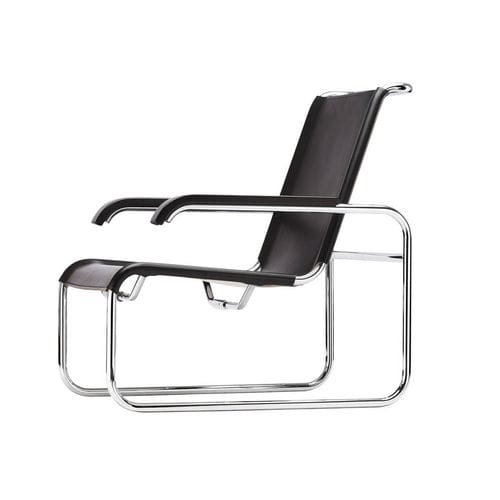 Клубное кресло дизайн Баухаус - S 35 LV - THONET - из кожи / из сетки / из воловьей кожи