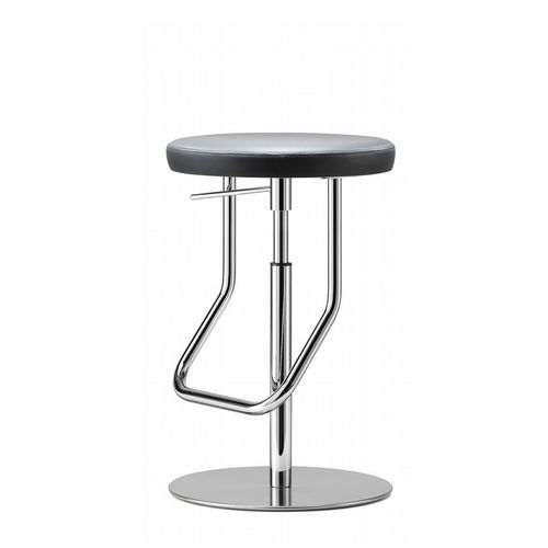 Современный барный табурет - S 123  - THONET - с основанием из нержавеющей стали / с основанием из стали / обитый