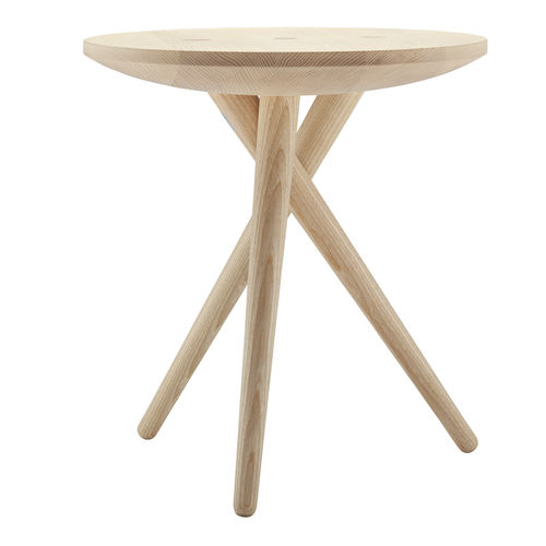 Современный вспомогательный столик - 1025 - THONET - из дуба / с основанием из цельной древесины / круглый