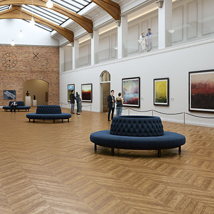 Виниловое напольное покрытие - EXPONA FLOW PUR - Polyflor - для интерьера / для сектора услуг / из реек