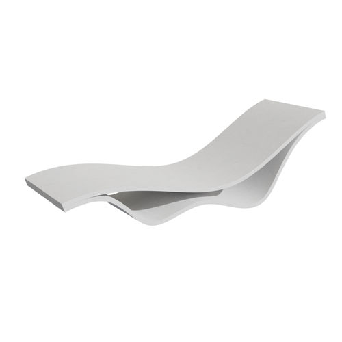 Садовый шезлонг минималистский дизайн - FLOW: CHAISE - A Amop Synergies - из высокопрочного бетона / контрактный / для гостиницы
