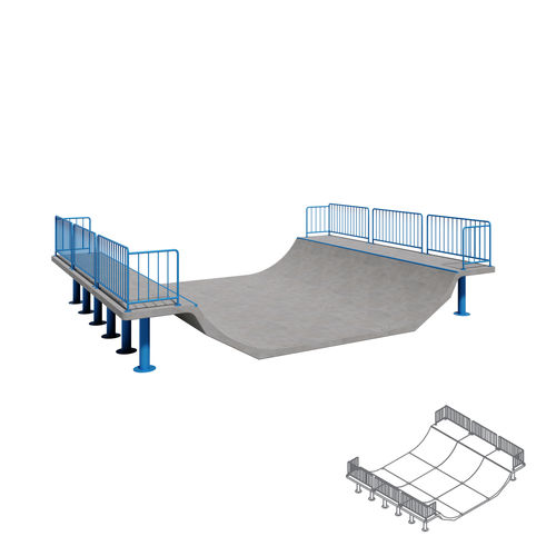 Минирампа для серфинг-парка - 110 Wide - 01294 - A Amop Synergies - модульная / из железобетона / из предварительно подготовленного бетона