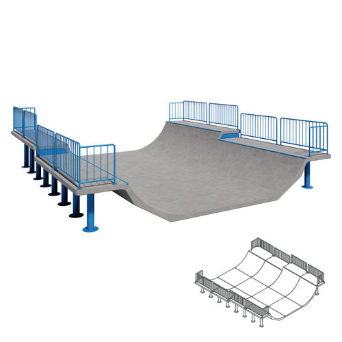 Минирампа для серфинг-парка - 110-140 Wide - 01296 - A Amop Synergies - модульная / из железобетона / из предварительно подготовленного бетона