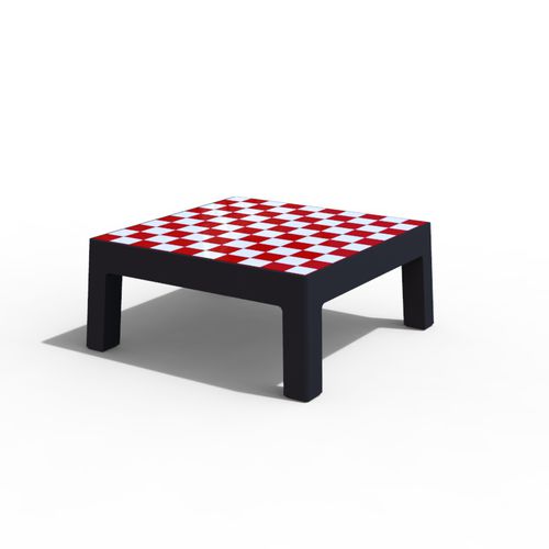 Классический журнальный столик - LUGARCOMUM: CONCRETE COFFE TABLE - A Amop Synergies - из бетона / квадратный / для общественных учреждений