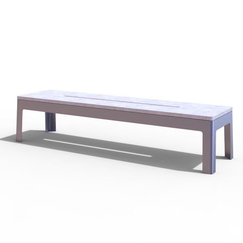 Современная общественная скамейка - LUGARCOMUM: STEEL COLLECTIVE BENCH - A Amop Synergies - из стали