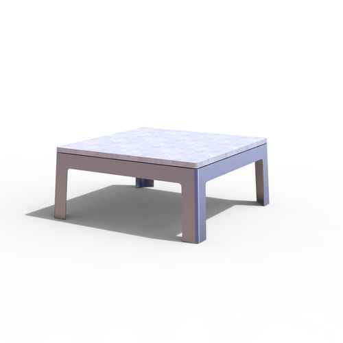 Современный журнальный столик - LUGARCOMUM: STEEL COFFE TABLE - A Amop Synergies - из стали / прямоугольный / для общественных мест