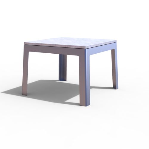 Современный стол для пикника - LUGARCOMUM: STEEL TABLE - A Amop Synergies - из металла / из бетона / прямоугольный