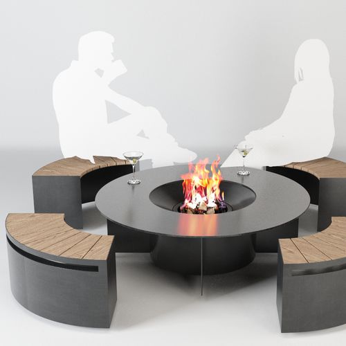 Дровяная садовая жаровня - LOUNGE - TRAFORART - газовая / на биоэтаноле / из стали