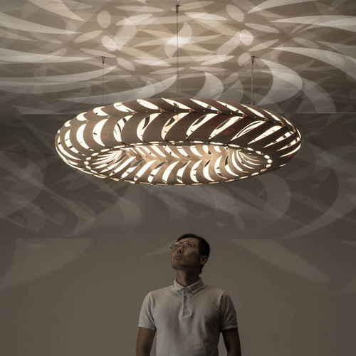Подвесная лампа - MARU - David Trubridge Design - из алюминия / из бамбука / современная
