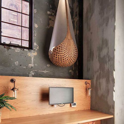 Подвесная лампа - BASKET - David Trubridge Design - из бамбука / из фанеры / из пластика