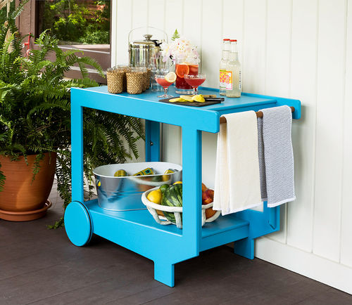 Служебный сервировочный столик - LOLLYGAGGER BAR CART - Loll Designs - для гостиницы / для учреждений здравоохранения / для ресторана