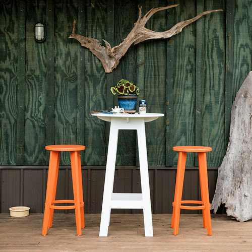 Современный высокий стол для еды стоя - FRESH AIR BAR TABLE - Loll Designs - из полиэтилена высокой плотности / круглый / 100% перерабатываемый
