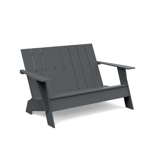 Современная скамейка - ADIRONDACK - Loll Designs - из полиэтилена высокой плотности / со спинкой / с подлокотниками