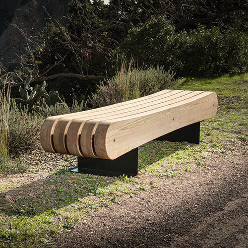 Современная общественная скамейка - JERIKO - CYRIA | Mobilier Urbain - из дерева / из стали / из термолакированной стали