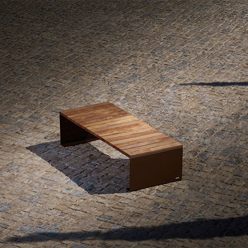 Современный садовый шезлонг - ABSOLUT CARPET - CYRIA | Mobilier Urbain - из дерева / из термолакированной стали / для пляжа