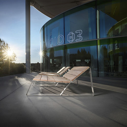 Современный складной стул - KAISEKI XL - CYRIA | Mobilier Urbain - из дерева / из стали / для наружного применения