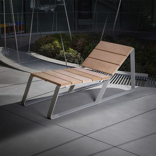 Современный шезлонг - KAISEKI - CYRIA | Mobilier Urbain - из дерева / из стали / из нержавеющей стали