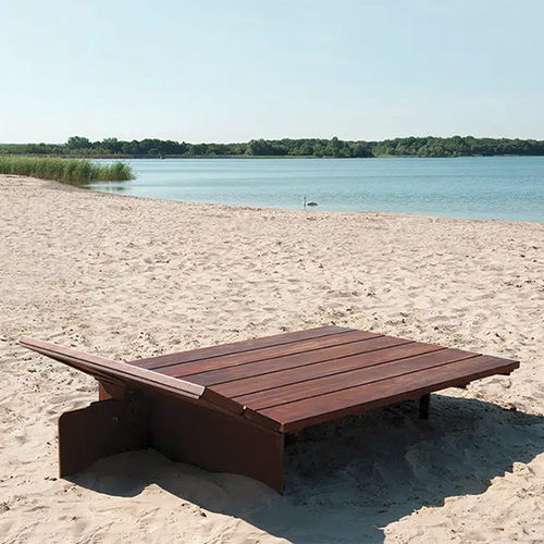 Современный складной стул - MONSIEUR - CYRIA | Mobilier Urbain - из дерева / из стали / для наружного применения