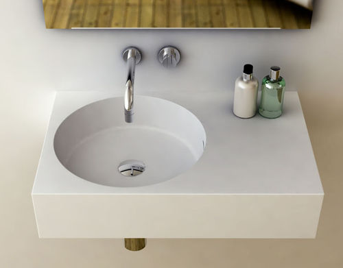 Подвесная раковина - NEO 700 - Omvivo - из Solid Surface / круглая / современная
