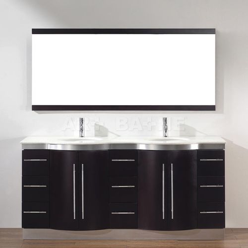 Двойная тумба под умывальник - DINARA 72D  - artbathe - напольная / из дерева / современная