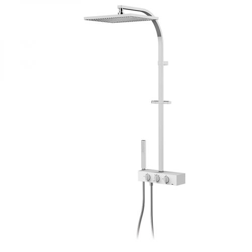 Термостатическая душевая стойка - 60460600XL - GRB MIXERS - из латуни / хромированная отделка / настенная